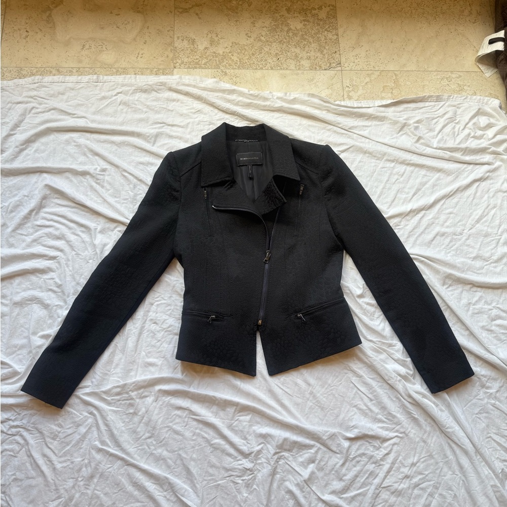 Bcbg Maxazaria Elegant Black Patterned Asymmetric… - image 2